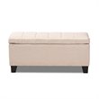 Baxton Studio Fera Tufted Fabric Ottoman with Storage in Beige