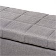 Baxton Studio Fera Tufted Fabric Ottoman with Storage in Gray
