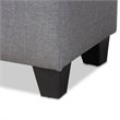 Baxton Studio Fera Tufted Fabric Ottoman with Storage in Gray
