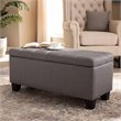 Baxton Studio Fera Tufted Fabric Ottoman with Storage in Gray
