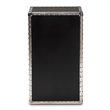 Baxton Studio Cosette Silver Metal Floral Accent Cabinet