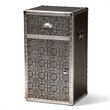 Baxton Studio Cosette Silver Metal Floral Accent Cabinet