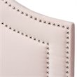 Baxton Studio Avignon Velvet and Wood Queen Headboard in Light Pink