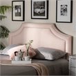 Baxton Studio Avignon Velvet and Wood Queen Headboard in Light Pink