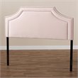 Baxton Studio Avignon Velvet and Wood Queen Headboard in Light Pink