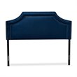 Baxton Studio Avignon Velvet and Wood Queen Headboard in Navy Blue
