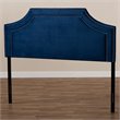 Baxton Studio Avignon Velvet and Wood Queen Headboard in Navy Blue