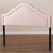 Baxton Studio Rita Velvet and Wood Queen Headboard in Light Pink