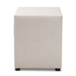 Baxton Studio Lepine 2-Drawer Tufted Fabric and Wood Nightstand in Light Beige