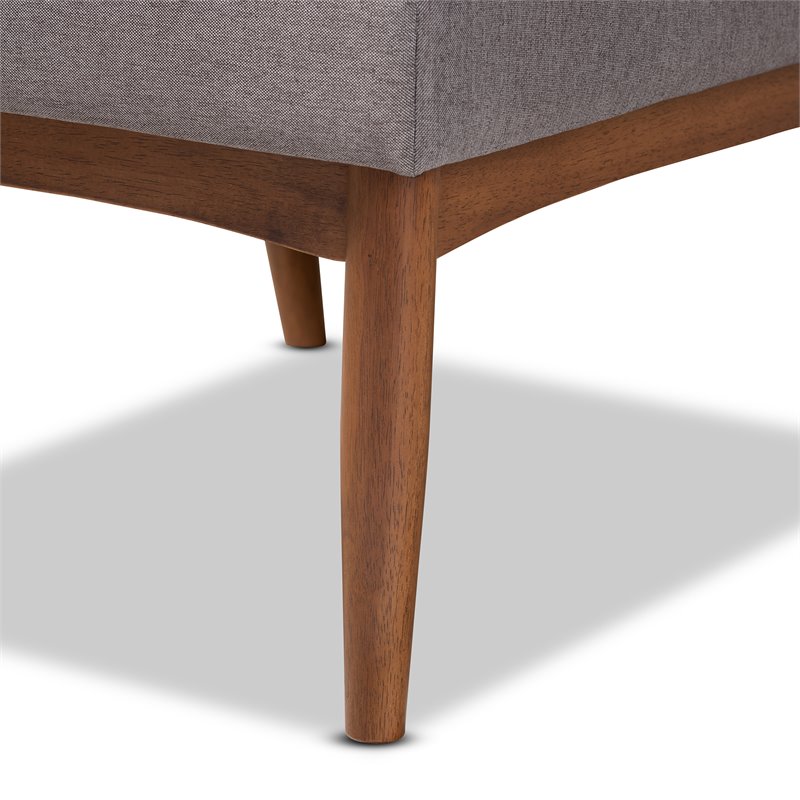 Baxton Studio Arvid Modern Fabric Upholstered and Wood Accent Chair in Gray