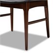 Baxton Studio Eira Faux Leather and Wood Dining Chairs in Black (Set of 2)