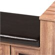 Baxton Studio Valina Brown Faux Leather 2-Door 5-Shelves Wood Shoe Storage Bench
