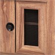 Baxton Studio Valina Brown Faux Leather 2-Door 5-Shelves Wood Shoe Storage Bench