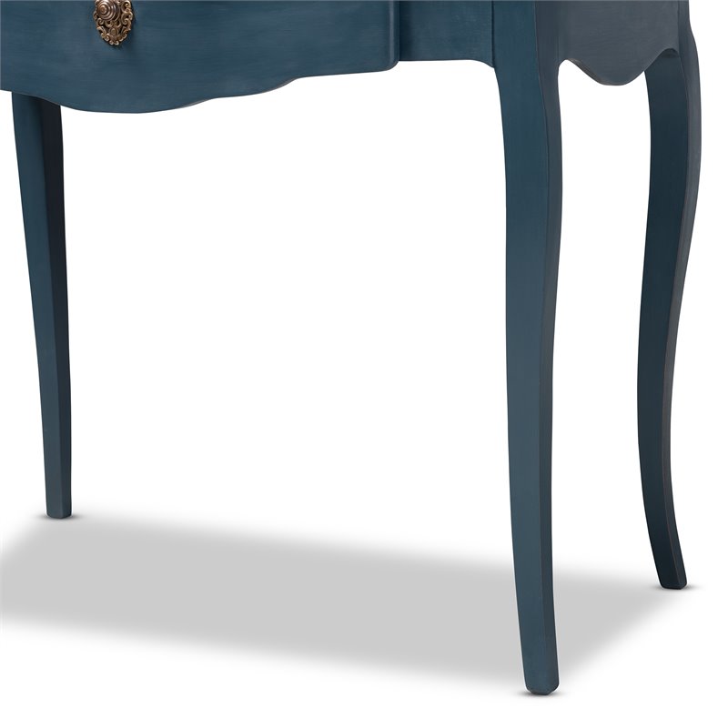 Baxton Studio Celestine Blue Spruce Finished Wood Accent Writing Desk