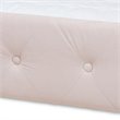 Baxton Studio Amaya Velvet and Wood Full Daybed with Trundle in Light Pink