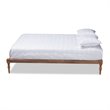 Baxton Studio Iseline Contemporary Wood Queen Platform Bed in Walnut Brown