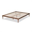 Baxton Studio Iseline Contemporary Wood Queen Platform Bed in Walnut Brown