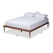 Baxton Studio Iseline Contemporary Wood Queen Platform Bed in Walnut Brown