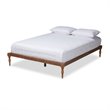 Baxton Studio Iseline Contemporary Wood King Platform Bed in Walnut Brown