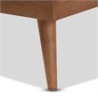 Baxton Studio Karine Mid-Century Wood Full Platform Bed in Walnut Brown