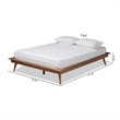 Baxton Studio Karine Mid-Century Wood Full Platform Bed in Walnut Brown