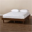 Baxton Studio Liliya Mid-Century Wood Full Platform Bed in Walnut Brown