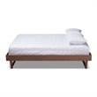 Baxton Studio Liliya Mid-Century Wood King Platform Bed in Walnut Brown