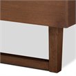 Baxton Studio Liliya Mid-Century Wood King Platform Bed in Walnut Brown
