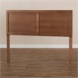 Baxton Studio Raya Mid-Century Wood Full Headboard in Walnut Brown