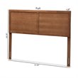 Baxton Studio Raya Mid-Century Wood Full Headboard in Walnut Brown