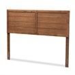 Baxton Studio Seren Mid-Century Wood Queen Headboard in Walnut Brown
