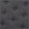 Baxton Studio Linus Mid-Century Upholstered Tufted Wood bench in Dark Gray