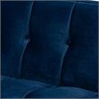Baxton Studio Ambra Modern Velvet and Gold Finish Sofa in Royal Blue