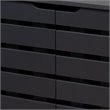 Baxton Studio Contemporary Shirley 2-Door Wood Shoe Cabinet in Dark Gray