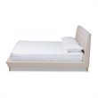 Baxton Studio Naya Beige King Size Wingback Platform Bed