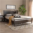 Baxton Studio Inicio Brown Finished Wood Queen Size Platform Bed