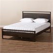 Baxton Studio Inicio Brown Finished Wood Queen Size Platform Bed