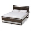 Baxton Studio Inicio Brown Finished Wood Queen Size Platform Bed