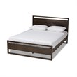 Baxton Studio Inicio Brown Finished Wood Queen Size Platform Bed