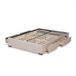 Baxton Studio Leni 4-Drawer Storage King Bed in Beige