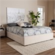 Baxton Studio Leni 4-Drawer Storage King Bed in Beige