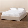 Baxton Studio Leni 4-Drawer Storage King Bed in Beige