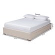 Baxton Studio Leni 4-Drawer Storage King Bed in Beige