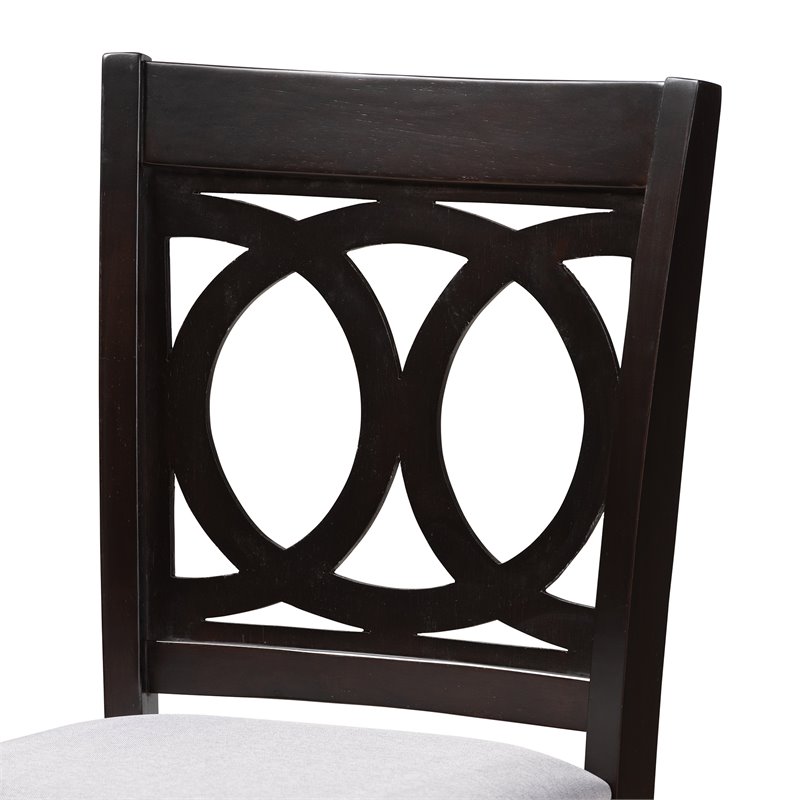 Baxton Studio Contemporary Lenoir 5-Piece Wood Pub Set in Gray and Espresso