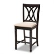 Baxton Studio Contemporary Reneau 5-Piece Wood Pub Set in Sand and Espresso
