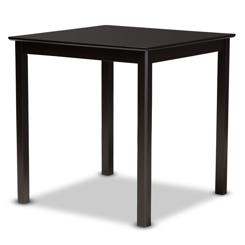 Baxton Studio Contemporary Caron 5-Piece Wood Pub Set in Sand and Espresso