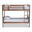 Baxton Studio Liam  and  Walnut Brown Finished Wood Twin Size Bunk Bed