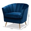 Baxton Studio Emeline Navy Blue Velvet Accent Chair