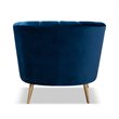 Baxton Studio Emeline Navy Blue Velvet Accent Chair