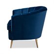 Baxton Studio Emeline Navy Blue Velvet Accent Chair